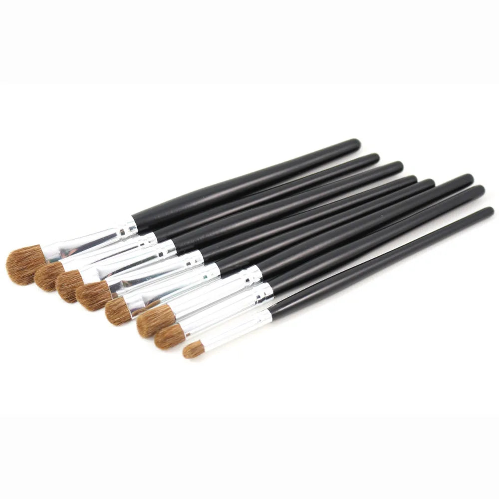 Professional Eyes Makeup Brushes Set Nature Hair Eye Shadow Liner Brow Cream Smudge Contour Shading Blending Makeup Tools Kit Lootquake LLC