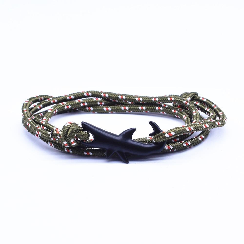 Nylon Rope Chain Luxury  Bracelets For Women And Men Ocean Shark Charm Bracelet Popular Jewelry Anchor Bracelet Style - SJB-DIAMOND ELITES