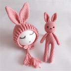 Modern Baby Cap Deer Design Handmade Crochet Deer Costume Set Knitted Hats And Toy For Girls and Boys Kids