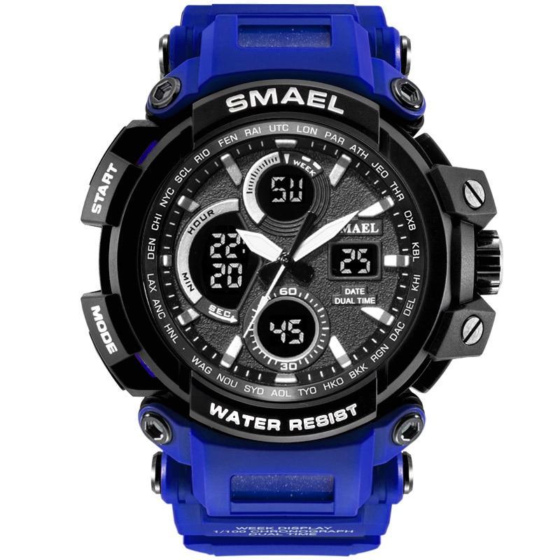 Army Green Modern Sport  Waterproof 50M Men Watches With LED Digital Display In Military Armi Relogio Masculino Style - SJB-DIAMOND ELITES