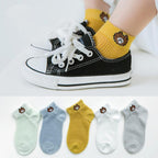 5 Pairs Cute Summer Breathable Mesh Cotton Infant Baby Socks For Newborn Boys And Girls