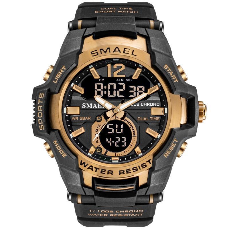 Modern Luxury Sport Watch For Men Fashion Casual Alarm Clock 50M Waterproof In Military Chrono Dual Display Style Wristwatches Relogio Masculino - SJB-DIAMOND ELITES