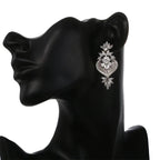 Luxury Floral CZ Drop Earrings – Elegant Statement Jewelry - Femstylo