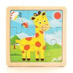 10pcs Of Wood Puzzle Baby Young Children Early Lessons Learned Intelligence Cartoon Animal Puzzle Wooden Toys Education Puzzles - SJB-DIAMOND ELITES