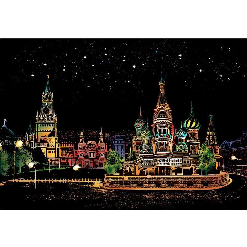 Kids  Scratch Paintings Magic Seascape Art Drawings Paper Table Kids Educational Toys Child Birthday Gifts For Boys or  Girls - SJB-DIAMOND ELITES