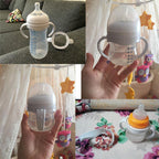 White Bottle Grip Handle For Natural Wide Mouth Baby Feeding Glass Bottles Babies Accessories
