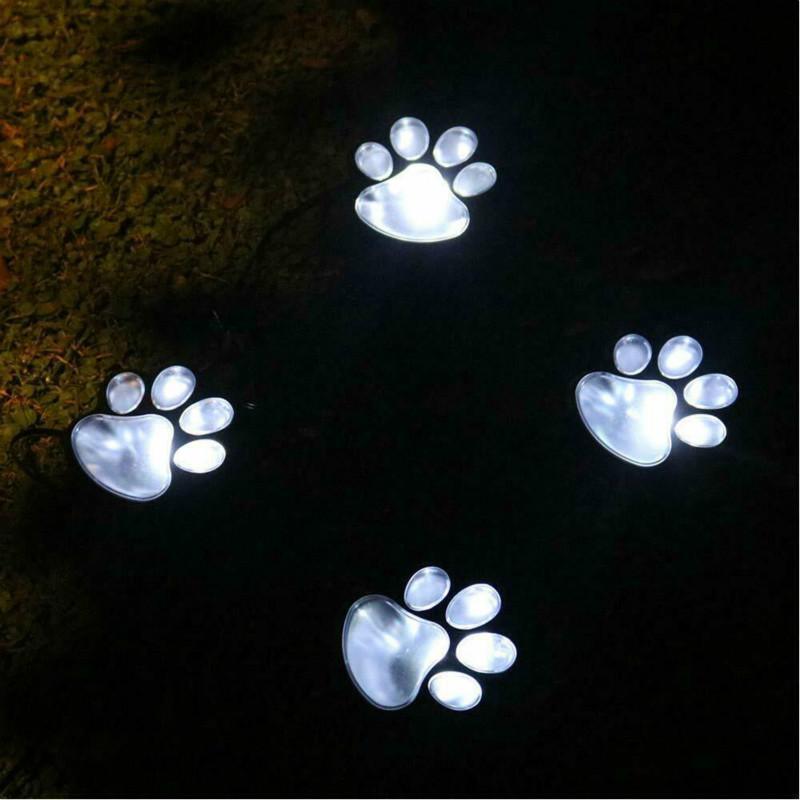 LED Solar Waterproof Cat Dog Animal Paw Shape Lights For Garden Yard Pathway Animal Lover - SJB-DIAMOND ELITES