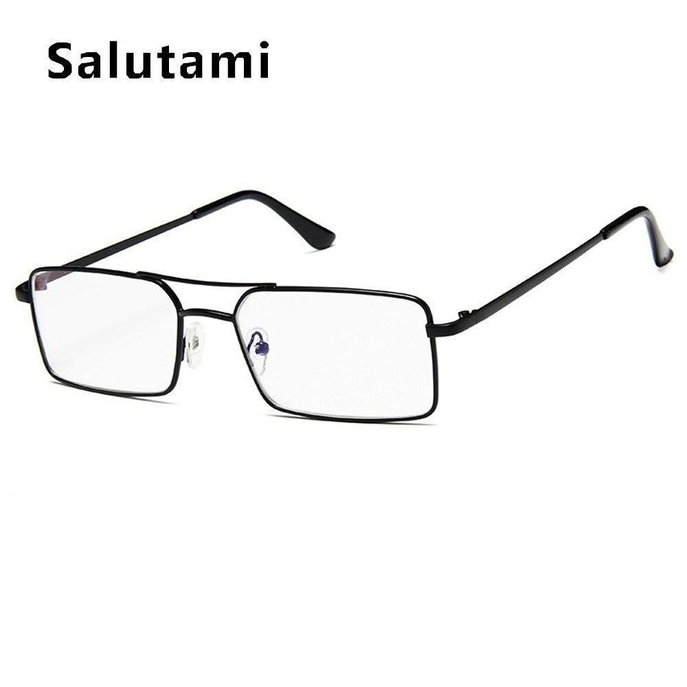 Luxury Famous Retro Modern Square Unisex Men and  Women‘s Sunglasses  With Alloy Metal Small Frame With Clear Double Bridge Men's Sunglasses - SJB-DIAMOND ELITES
