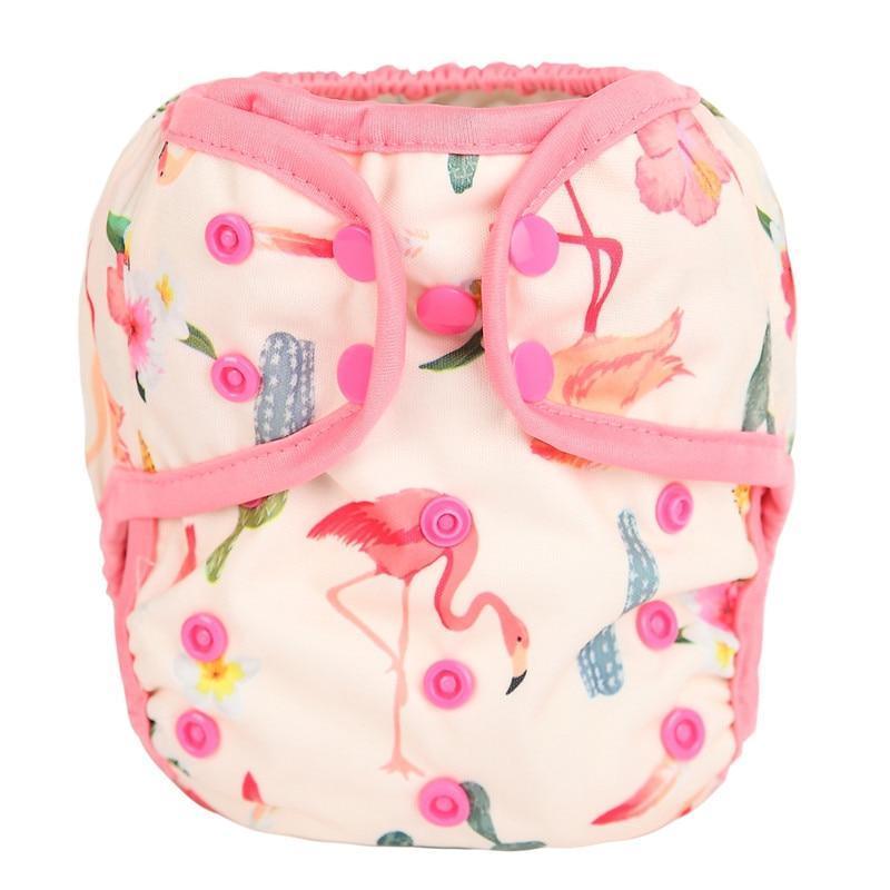 Baby Girl Pink One Size Cloth Diaper Cover Comfortable Nappy With Double Gusset Cartoon Designs Baby Boys Diapers Stevvex