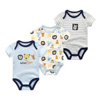 Modern 3PCS Baby Girl And Boy Newborn Boy Short Sleeve Baby Romper Jumpsuit Set For Boys and Girls