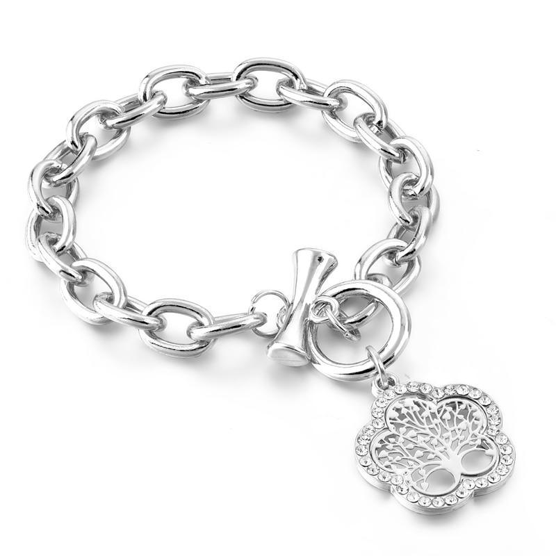Modern New Fashion Elegant Chain Medalon Bracelet Amazing Luxury Classic Bracelet Women's Gold Bracelets Vintage Tree Of Life - SJB-DIAMOND ELITES