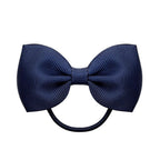 Luxury Handamde Small Baby Elastic Rubber band Head rope Mini Solid Ribbon Bow Tie For Girls Hair Accessories