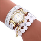 Women watches New luxury Casual Analog Alloy Quartz Watch PU Leather Bracelet Watches Gift For Female and Women