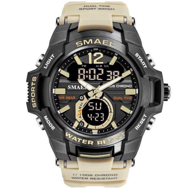 New Modern Luxury Sport Watch For Men Fashion Casual Alarm Clock 50M Waterproof In Military Chrono Dual Display Style Wristwatches Relogio Masculino - SJB-DIAMOND ELITES