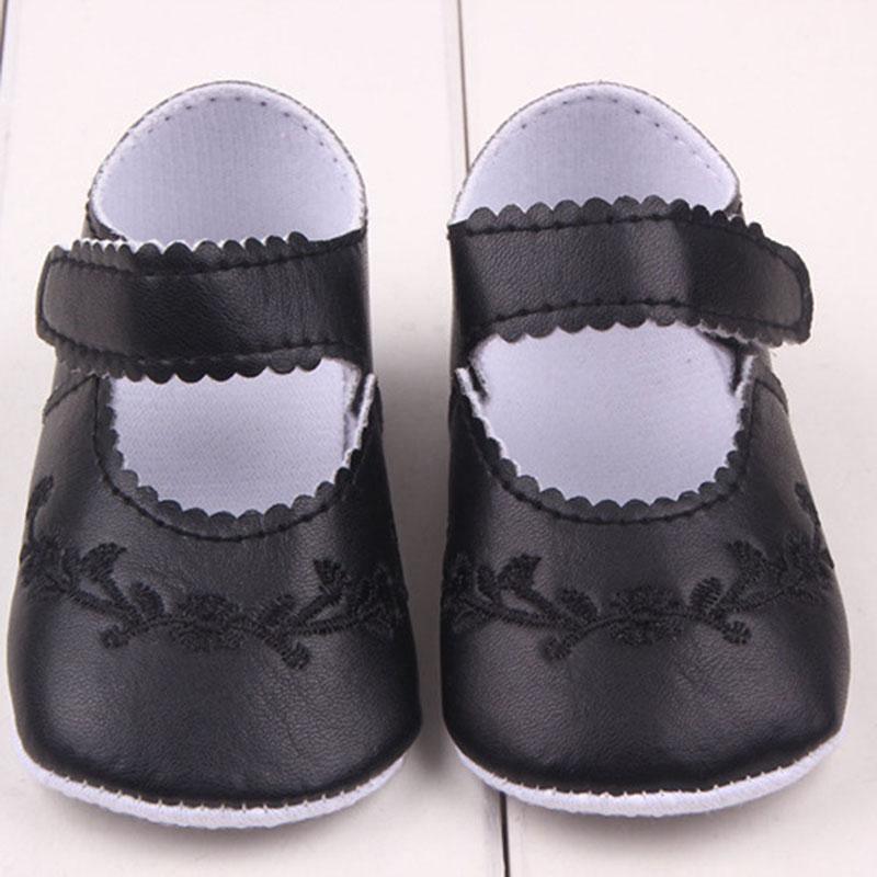 Black Soft Newborn Baby Girl Shoes Prewalker First Walkers Lovely Sneakers Infant Kids Girls Princess Shoes Stevvex
