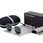 Classic Retro Luxury Reflective Sunglasses For Man And Woman Hexagon Sunglasses With Metal Luxury High Quality Frame Eyewear Sunglasses with UV400 Protection - SJB-DIAMOND ELITES