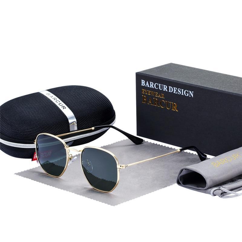 Classic Retro Luxury Reflective Sunglasses For Man And Woman Hexagon Sunglasses With Metal Luxury High Quality Frame Eyewear Sunglasses with UV400 Protection - SJB-DIAMOND ELITES
