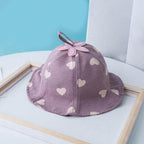 Baby Sun Hat Heart Print Baby Boy/Girl Hat Outdoor Kids Bucket Hat Children Hat Baby Beach Caps Beanie For Girls