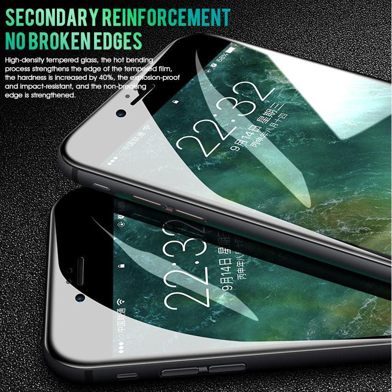 30D Curved Edge Full Cover Protective Glass On The For iPhone 7 8 6 6S Plus Tempered Screen Protector For X XR XS Max Glass Film Tempered Glass Anti Scratch Phone Screen Protector iPhone Glass Stevvex
