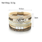 High Quality Handmade Elegant Fashion Luxury Modern New Amazing Charm Pearl Life of tree Leather Bracelets For Women - SJB-DIAMOND ELITES