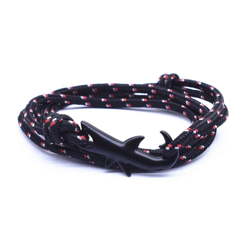Nylon Rope Chain Luxury  Bracelets For Women And Men Ocean Shark Charm Bracelet Popular Jewelry Anchor Bracelet Style - SJB-DIAMOND ELITES