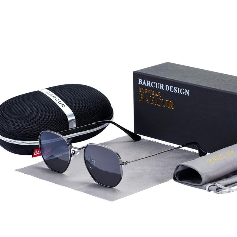 Classic Retro Luxury Reflective Sunglasses For Man And Woman Hexagon Sunglasses With Metal Luxury High Quality Frame Eyewear Sunglasses with UV400 Protection - SJB-DIAMOND ELITES