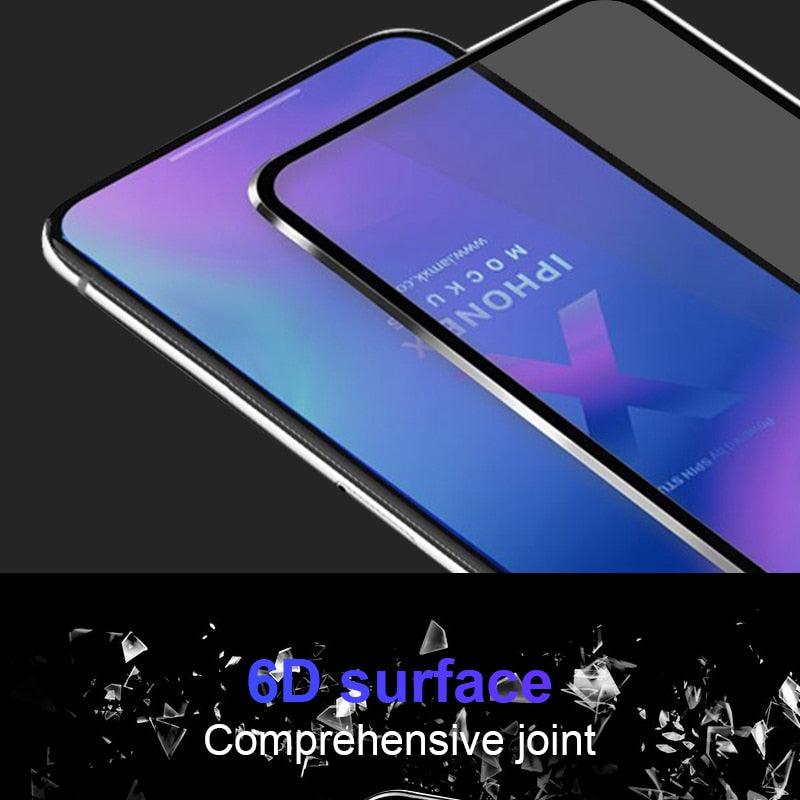 10D Curved Edge Aluminum Alloy Tempered Glass for iPhone X XS MAX 11 12 Pro Max mini 6 6S 7 8 Plus Full Cover Screen Protector  Titanium Alloy Metal Edge Full Coverage Front Tempered Glass Screen Protector for iPhone Stevvex