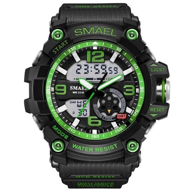 NEW Sport Analog-Digital Watch For Men and Woman  Waterresistant 50M Professional Waterproof Quartz Large Dial Military Wristwatches  With Night Mode - SJB-DIAMOND ELITES