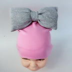 Modern Luxury Toddler Kids Children's Hat Cap With Dots Baby Cotton Colorful Big Large Bow And Scarf fork Kids