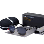 Luxury  High Quality Polarized Sunglasses Metal Frame Sunglasses For Men In Business Retro Modern Style With UV400 Protection - SJB-DIAMOND ELITES