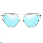 Luxury Vintage Modern Cat Eye Metal High Quality Frame  With Miror Sunglasses For  Women and Lady sunglasses With UV400 Protection - SJB-DIAMOND ELITES