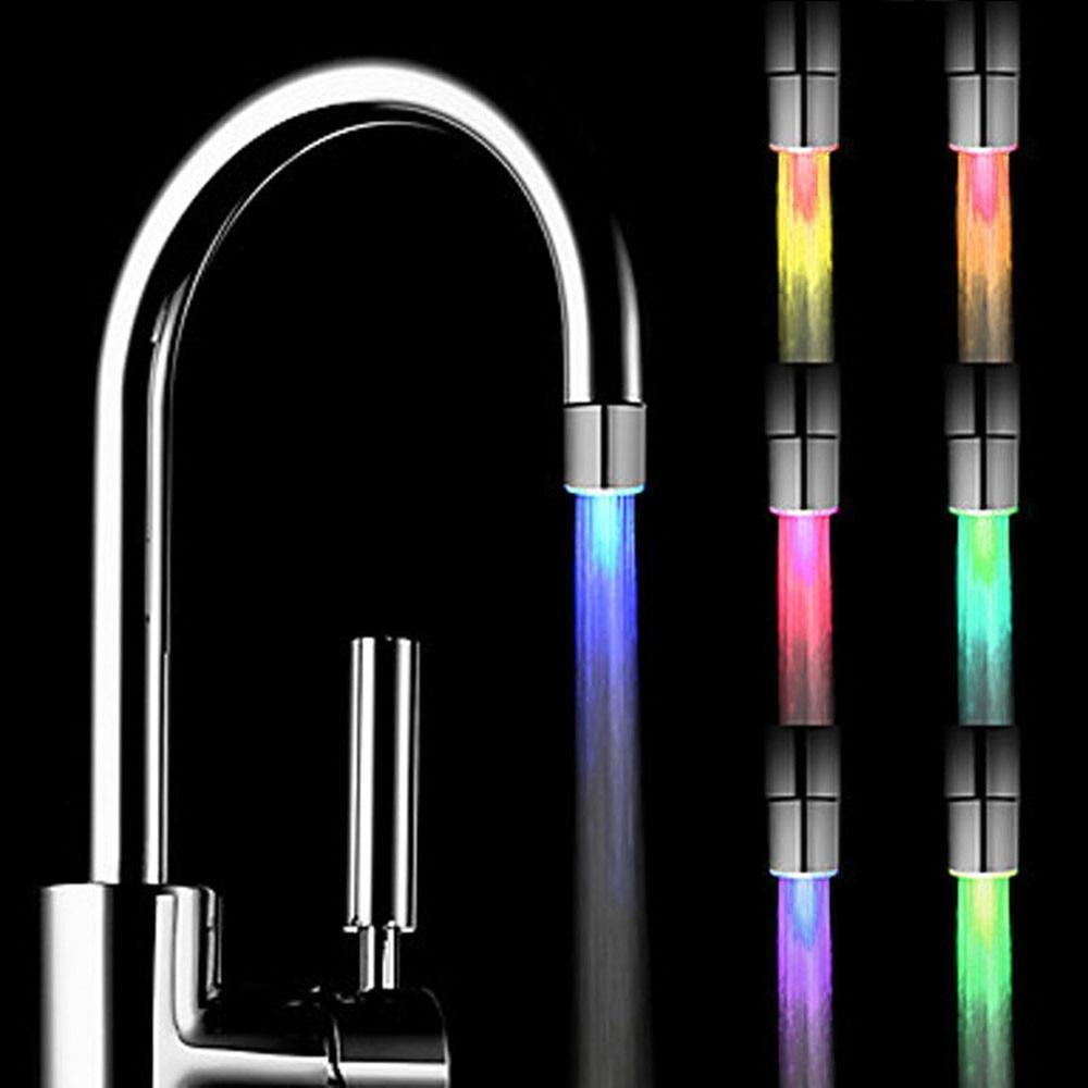 STEVVEX Home LED Water Faucet Creative LED Light Shower Head Water Romantic 7 Color Change   Home Bathroom Glow Lamps - SJB-DIAMOND ELITES