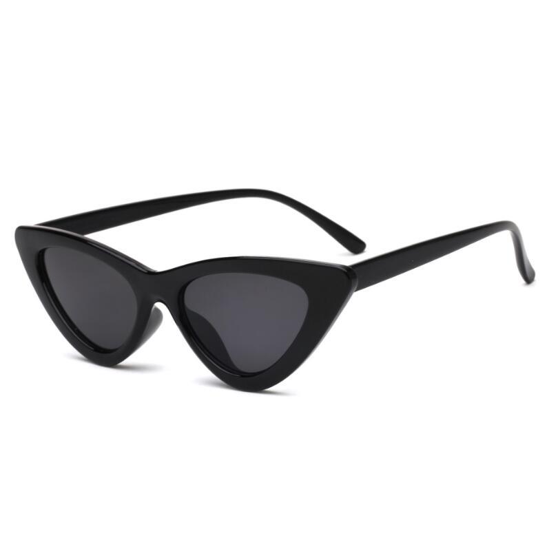 Elegant Cute Retro Cat Eye Sunglasses For  Women With Small Black White Triangle Vintage Ladies Sunglasses and UV400 Protection - SJB-DIAMOND ELITES