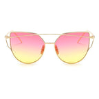 Luxury Vintage Modern Cat Eye Metal High Quality Frame  With Miror Sunglasses For  Women and Lady sunglasses With UV400 Protection - SJB-DIAMOND ELITES