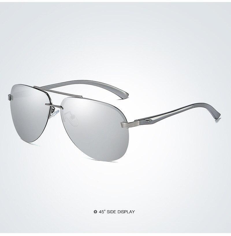 Luxury  Aluminium Magnesium Men's Sports Driving Polarized Sunglasses With Stanless Steel Frame Ultra Light Men Glasses In Aviation Pilot Style With UV400 Protection - SJB-DIAMOND ELITES