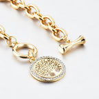 Modern New Fashion Elegant Chain Medalon Bracelet Amazing Luxury Classic Bracelet Women's Gold Bracelets Vintage Tree Of Life - SJB-DIAMOND ELITES