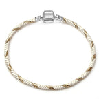 Luxury Modern High Quality Authentic Silver Color Snake Chain Fine Bracelet Fit European Charm Bracelet for Women With Heart and Star - SJB-DIAMOND ELITES