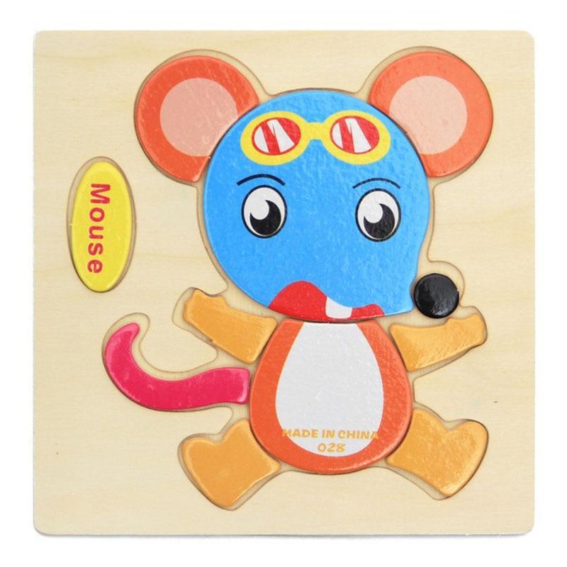 Wooden 3D Stevvex Modern Interesting Baby Learning Puzzles for Children Cartoon Animal Fruit Puzzles Intelligence Kids Children Educational Toy - SJB-DIAMOND ELITES