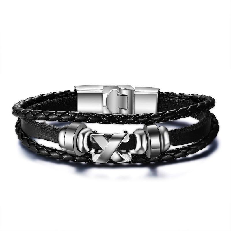 Lucky Vintage Men's Leather Bracelet Playing Cards  Charm Multilayer Braided Men and Women Gift - SJB-DIAMOND ELITES