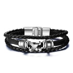 Lucky Vintage Men's Leather Bracelet Playing Cards  Charm Multilayer Braided Men and Women Gift - SJB-DIAMOND ELITES