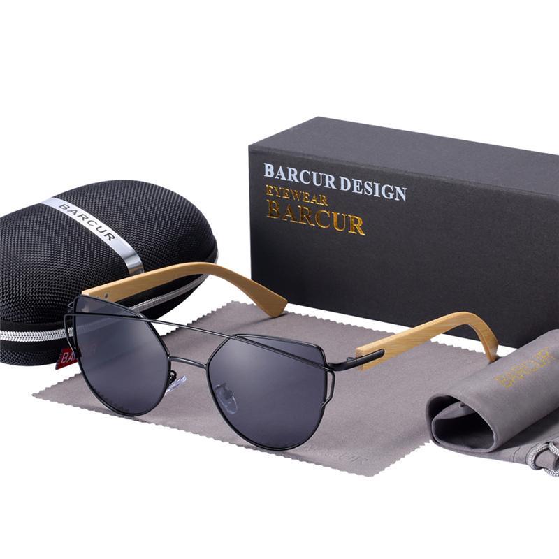 Bamboo High Quality Female Sunglasses Oversized Women Polarized Sunglasses With Natural Bamboo In Elegant and Luxury Cat eye Eyewear Luxury Style - SJB-DIAMOND ELITES