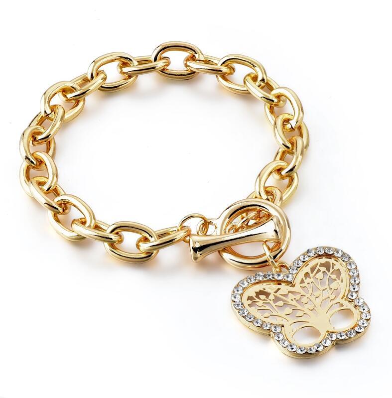 Modern New Fashion Elegant Chain Medalon Bracelet Amazing Luxury Classic Bracelet Women's Gold Bracelets Vintage Tree Of Life - SJB-DIAMOND ELITES