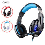 NEW STEVVEX Modern G2000 G9000 Gaming Headsets Big Headphones with Light Mic Stereo Earphones Deep Bass for PC Computer, Laptop and Gaming - SJB-DIAMOND ELITES