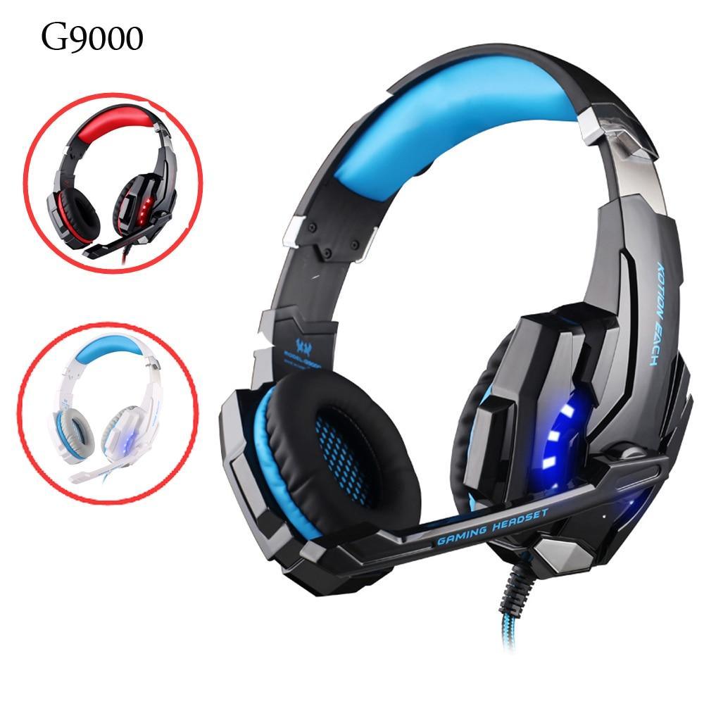 NEW STEVVEX Modern G2000 G9000 Gaming Headsets Big Headphones with Light Mic Stereo Earphones Deep Bass for PC Computer, Laptop and Gaming - SJB-DIAMOND ELITES