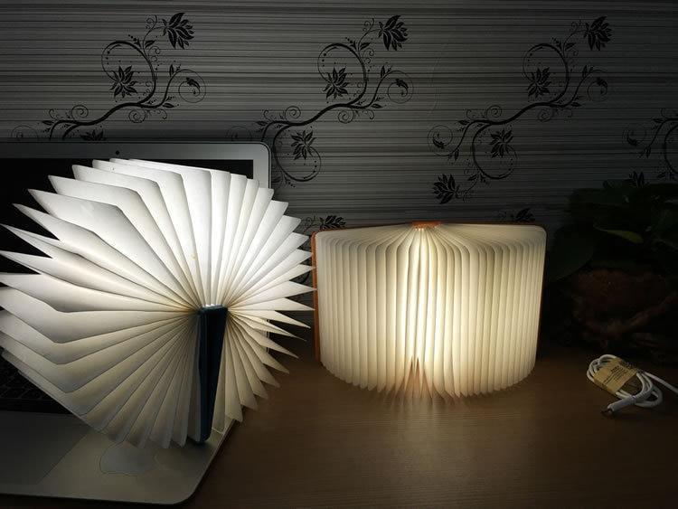 STEVVEX Led Book Lamp Light USB Rechargeable Foldable Wooden Night Light Valentine Birthday Christmas Gift for Family Friend Rechargeable Unique Gift - SJB-DIAMOND ELITES