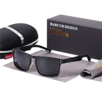 Trending Styles Aluminium Magnesium Square Men Luxury Sport Sunglasses Polarized Sunglasses for Men With UV400 Eyewear Protection Oculus de sol - SJB-DIAMOND ELITES