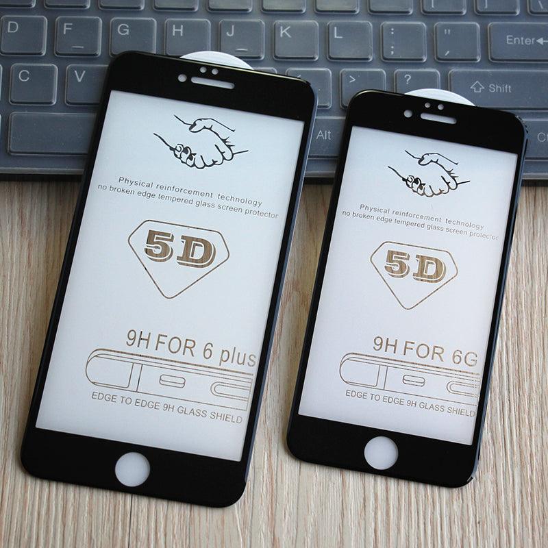 5D Screen Protector for iPhone6 6S 7 8 Plus X Edge Full Cover Film for iPhone 14 13 12 mini 11 Pro Max XR XS Tempered Glass Film Curved Edge Full Glue Screen Protector For iPhone Stevvex