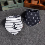 Cotton Baby Bibs Double Layers Saliva Scarf Fashion Cartoon Print Baby Triangle Towel For Newborn Boy Girl