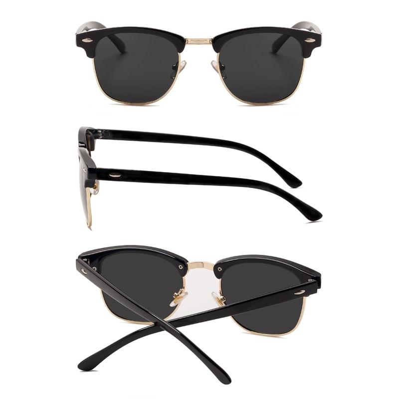 New Fashion Semi Rimless Retro Classic Luxury Polarized Sunglasses Men And Women Brand Designer Half Frame Sun Glasses Classic Oculos De Sol With UV400 Protection - SJB-DIAMOND ELITES