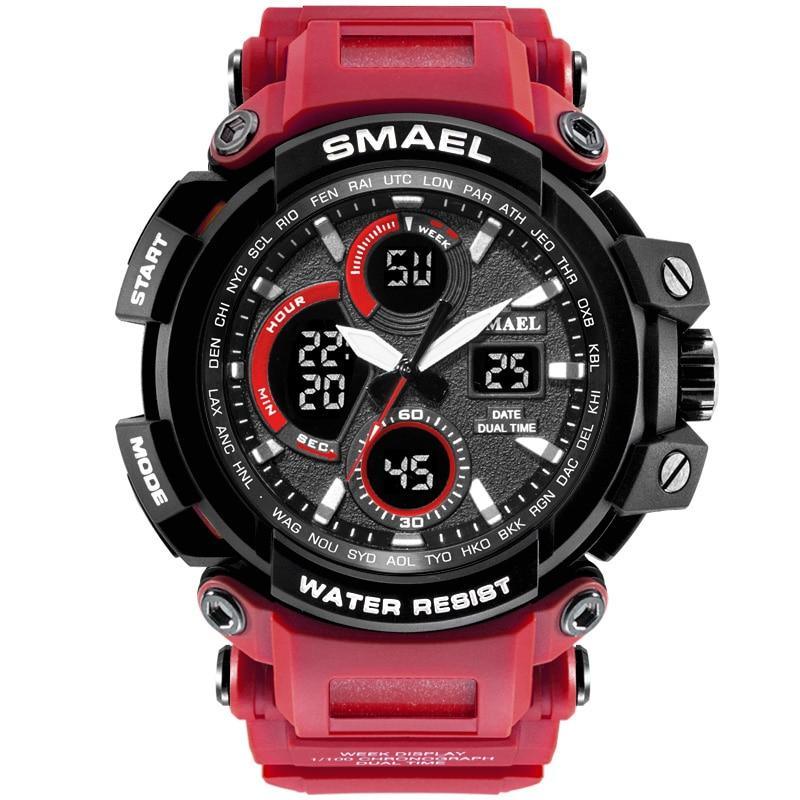 Orange Modern Sport  Waterproof 50M Men Watches With LED Digital Display In Military Armi Relogio Masculino Style - SJB-DIAMOND ELITES